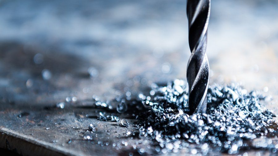 Drilling in metal